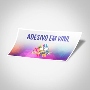 Adesivo M2 Vinil Branco PERSONALIZADO 4x0 Brilho Sem acabamento 