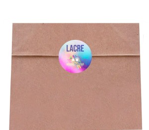Lacre Adesivo Vinil 4x4 4x4 Cores  Redondo 